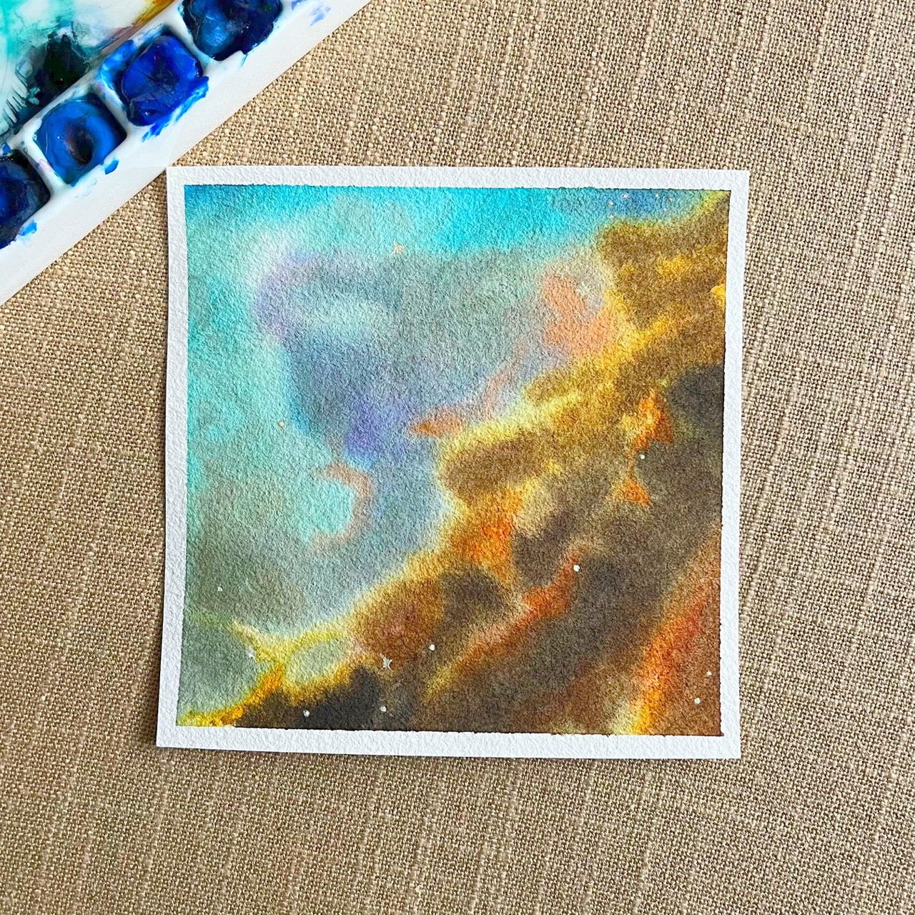 messier 17 nebula mini print